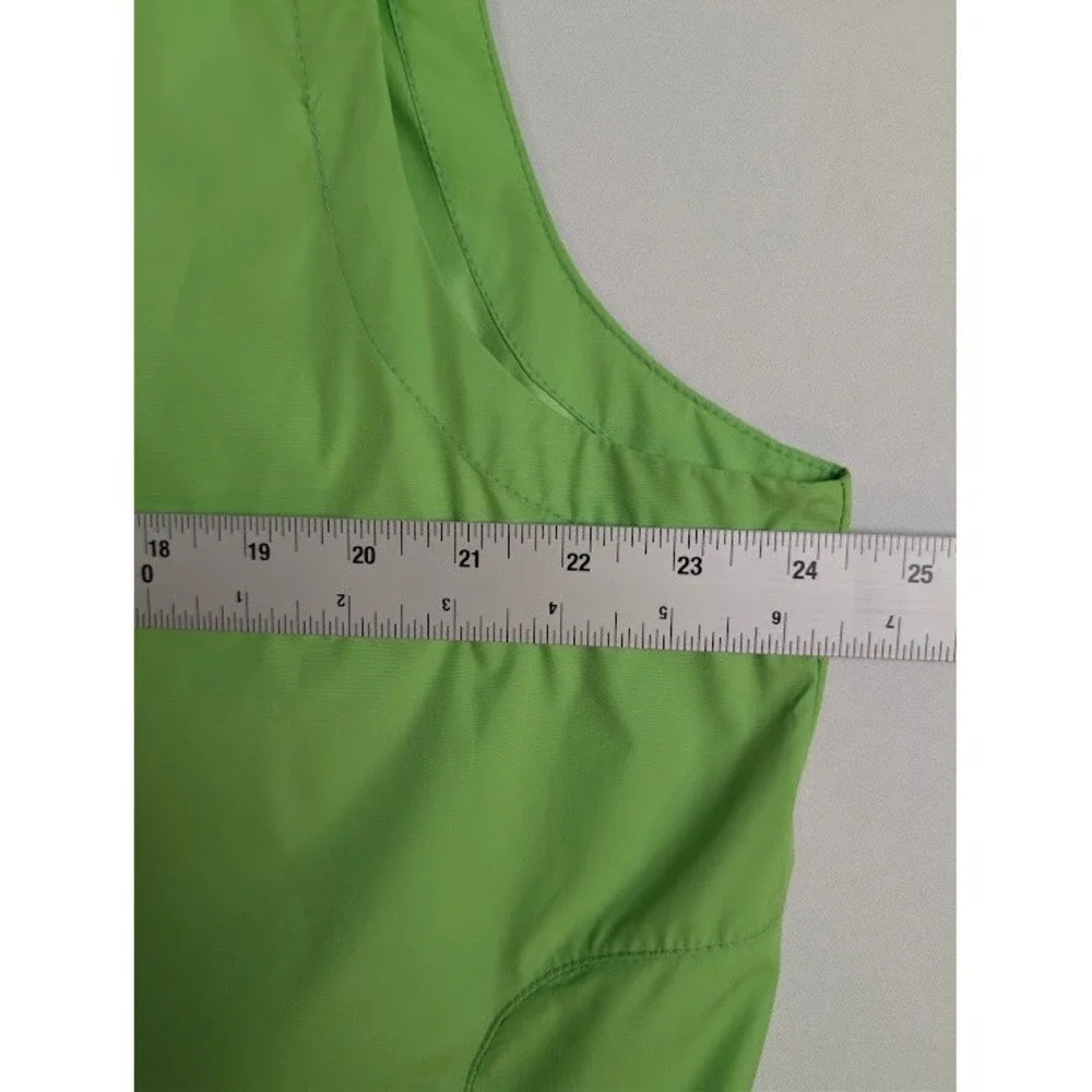 Zero Restriction Golf Vest Mens L Lime Green Navy Vented Wind Rain Resistant NWT